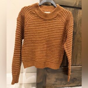 Universal Thread Textured Knit Sweater in Rich Brown